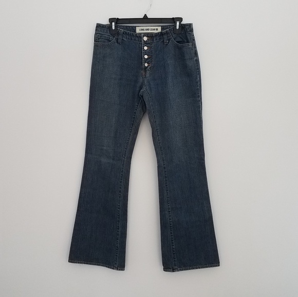 GAP long and lean bootcut blue jeans size 8 - Picture 2 of 8